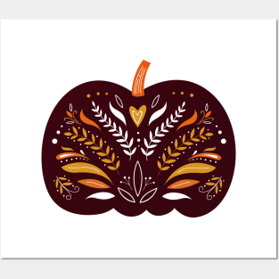 Fall / Halloween Style Pumpkin Design Posters and Art